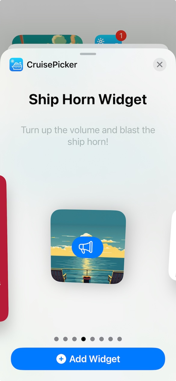add ship horn widget
