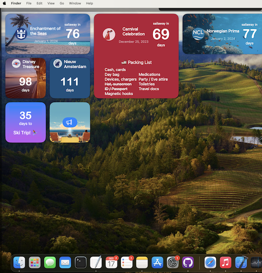cruise countdown widgets desktop mac