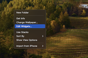 edit desktop widgets