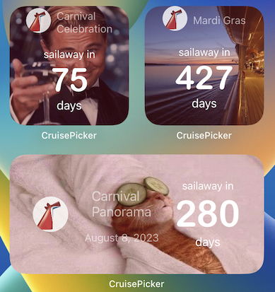 Countdown widgets for Carnival Cruise