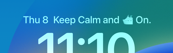 Keep calm and cruise on widget
